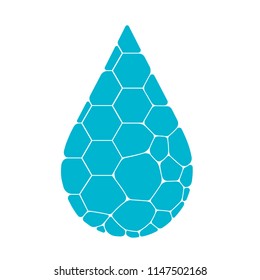 Vector illustration of blue bright different sea water drop logo.