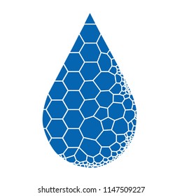 Vector illustration of blue bright different sea water drop logo.