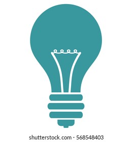 Vector Illustration of Blue Bulb Icon
