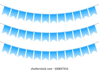 Vector illustration of blue bunting