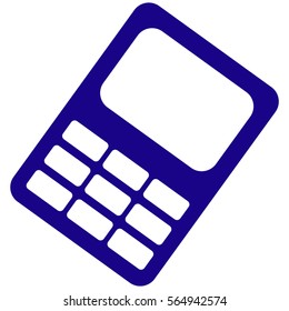 Ilustración vectorial con el icono de la calculadora azul
