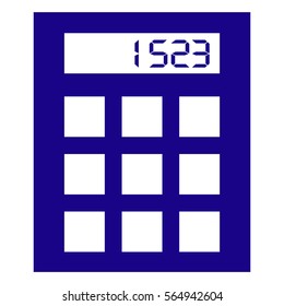 Vector Illustration with Blue Calculator Icon
