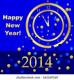 Vector illustration of Blue clock