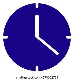 Ilustración vectorial del icono del reloj azul
