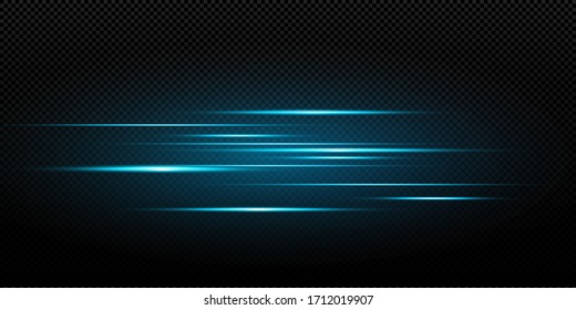 Vector illustration of a blue color. Light effect. Abstract laser beams of light. Chaotic neon rays of light . - Shutterstock ID 1712019907