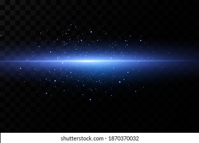 Vector illustration of a blue color. Light effect. Abstract laser beams of light. Chaotic neon rays of light .