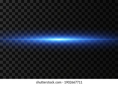 Vector illustration of a blue color. Light effect. Abstract laser beams of light. Chaotic neon rays of light .