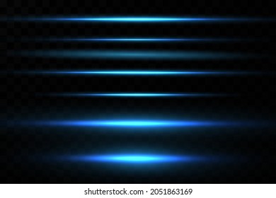 Vector illustration of a blue color. Light effect. Abstract laser beams of light. Chaotic neon rays of light 
