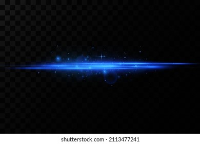 Vector illustration of a blue color. Light effect. Abstract laser beams of light. Chaotic neon rays of light 
