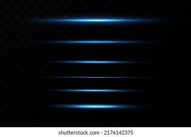 Vector illustration of a blue color. Light effect. Abstract laser beams of light. Chaotic neon rays of light .