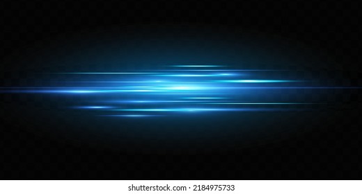 Vector illustration of a blue color. Light effect. Abstract laser beams of light. Chaotic neon rays of light .