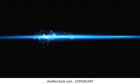 Vector illustration of a blue color. Light effect. Abstract laser beams of light. Chaotic neon rays of light