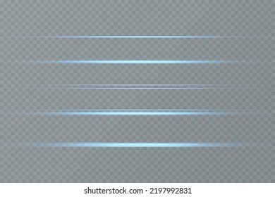 Vector illustration of a blue color. Light effect. Abstract laser beams of light. Chaotic neon rays of light 