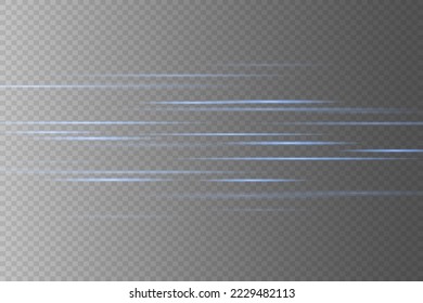 Vector illustration of a blue color. Light effect. Abstract laser beams of light. Chaotic neon rays of light