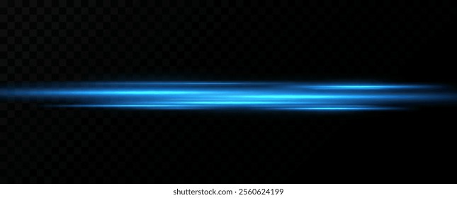 Vector illustration of a blue color. Light effect. Abstract laser beams of light. Chaotic neon rays of light .	