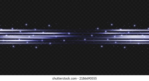 Vector illustration in blue color. Set of light effects. Glare and flash. Bright beams of light. Glowing lines. Vector illustration.Dust. Christmas Flash.