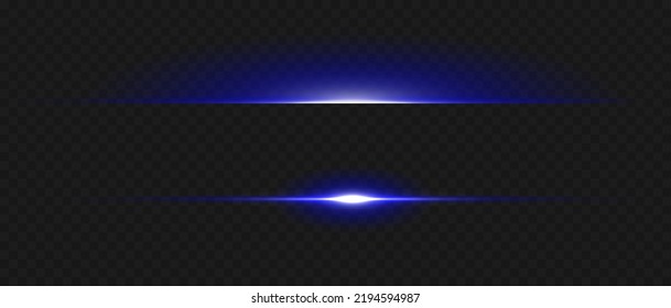 Vector illustration in blue color. Set of light effects. Glare and flash. Bright beams of light. Glowing lines. Vector illustration.Dust. Christmas Flash.