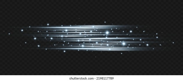 Vector illustration in blue color. Set of light effects. Glare and flash. Bright beams of light. Glowing lines. Vector illustration.Dust. Christmas Flash.