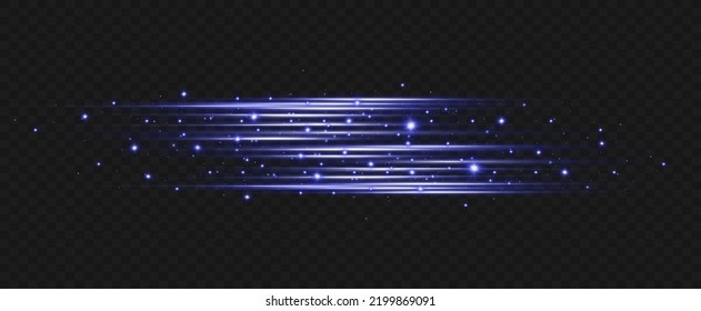 Vector illustration in blue color. Set of light effects. Glare and flash. Bright beams of light. Glowing lines. Vector illustration.Dust. Christmas Flash.