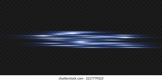 Vector illustration in blue color. Set of light effects. Glare and flash. Bright beams of light. Glowing lines. Vector illustration.Dust. Christmas Flash.