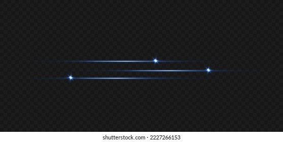 Vector illustration in blue color. Set of light effects. Glare and flash. Bright beams of light. Glowing lines. Vector illustration.Dust. Christmas Flash.