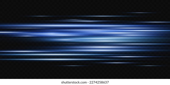 Vector illustration in blue color. Set of light effects. Glare and flash. Bright beams of light. Glowing lines. Vector illustration.Dust. Christmas Flash.