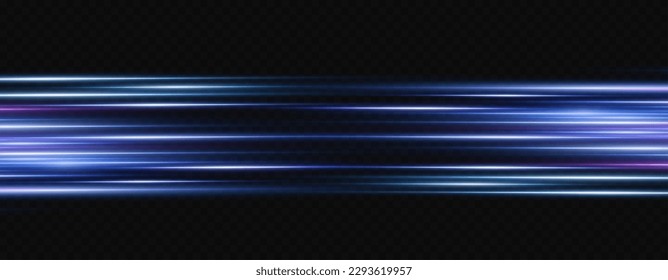 Vector illustration in blue color. Set of light effects. Glare and flash. Bright beams of light. Glowing lines. Vector illustration.Dust. Christmas Flash.