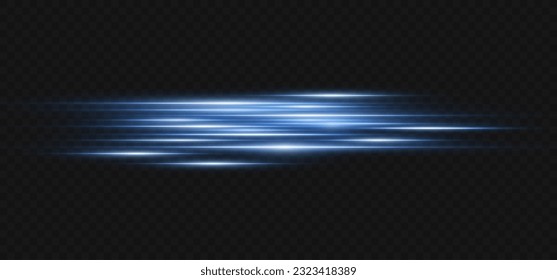 Vector illustration in blue color. Set of light effects. Glare and flash. Bright beams of light. Glowing lines. Vector illustration.Dust. Christmas Flash.