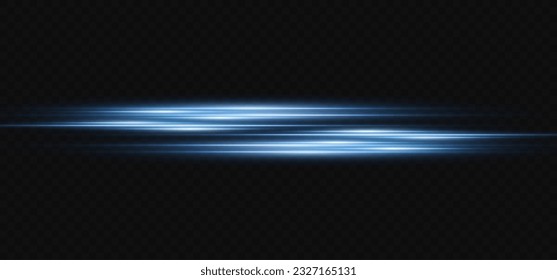 Vector illustration in blue color. Set of light effects. Glare and flash. Bright beams of light. Glowing lines. Vector illustration.Dust. Christmas Flash.