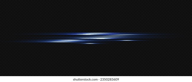 Vector illustration in blue color. Set of light effects. Glare and flash. Bright beams of light. Glowing lines. Vector illustration.Dust. Christmas Flash.