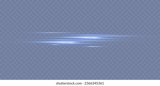 Vector illustration in blue color. Set of light effects. Glare and flash. Bright beams of light. Glowing lines. Vector illustration.Dust. Christmas Flash.