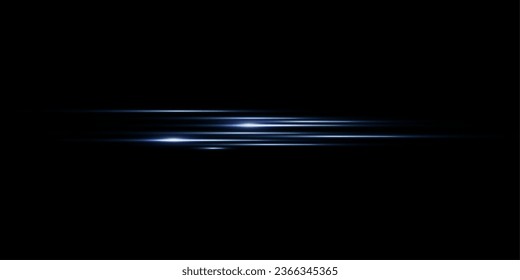 Vector illustration in blue color. Set of light effects. Glare and flash. Bright beams of light. Glowing lines. Vector illustration.Dust. Christmas Flash.