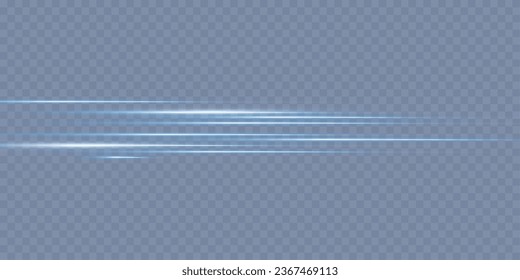 Vector illustration in blue color. Set of light effects. Glare and flash. Bright beams of light. Glowing lines. Vector illustration.Dust. Christmas Flash.