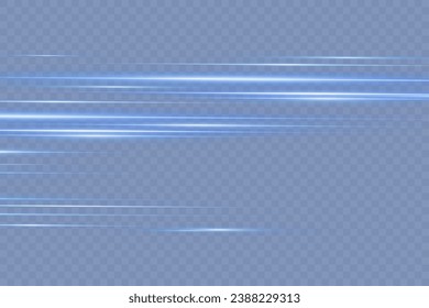 Vector illustration in blue color. Set of light effects. Glare and flash. Bright beams of light. Glowing lines. Vector illustration.Dust. Christmas Flash.