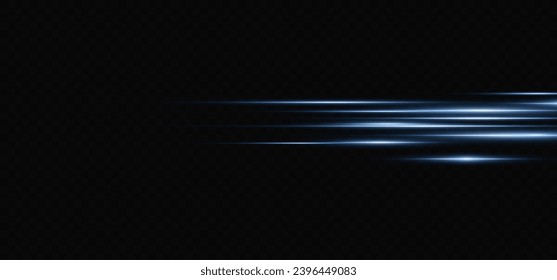 Vector illustration in blue color. Set of light effects. Glare and flash. Bright beams of light. Glowing lines. Vector illustration.Dust. Christmas Flash.