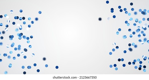Vector illustration of blue confetti for a fun party background.