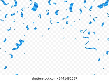 Vector illustration of blue confetti party background. Design for various parties