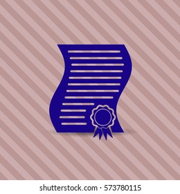 Vector Illustration of Blue Contract Icon
