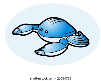 vector illustration of a blue crab