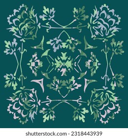 Vector illustration of blue decor