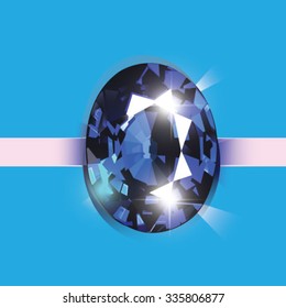 A vector illustration for  blue diamond