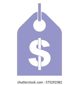 Vector Illustration of Blue Dollar Tag Icon
