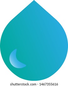 Vector illustration of blue drop of water