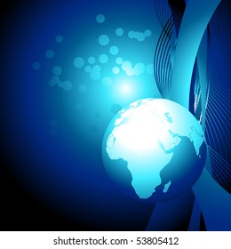 vector illustration of blue earth