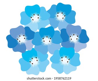 ネモフィラ 花 のイラスト素材 画像 ベクター画像 Shutterstock