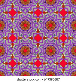 Vector illustration of blue flowers. Seamless pattern with flowers on motley background.