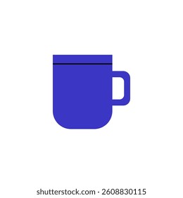 vector illustration of a blue glass, suitable for icon or additional design about food and drink flat illustration