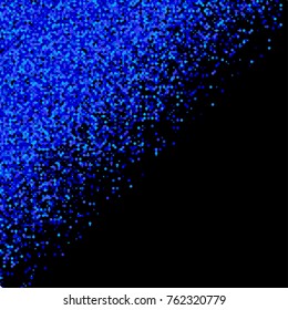 Vector illustration blue glitter background for design greeting card, christmas poster or flyer.
