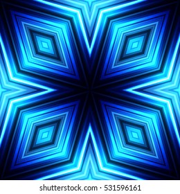 Vector illustration blue glowing background for greeting card, postcard, business card or poster