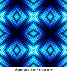 Vector illustration blue glowing seamless background for greeting card, postcard, business card or poster